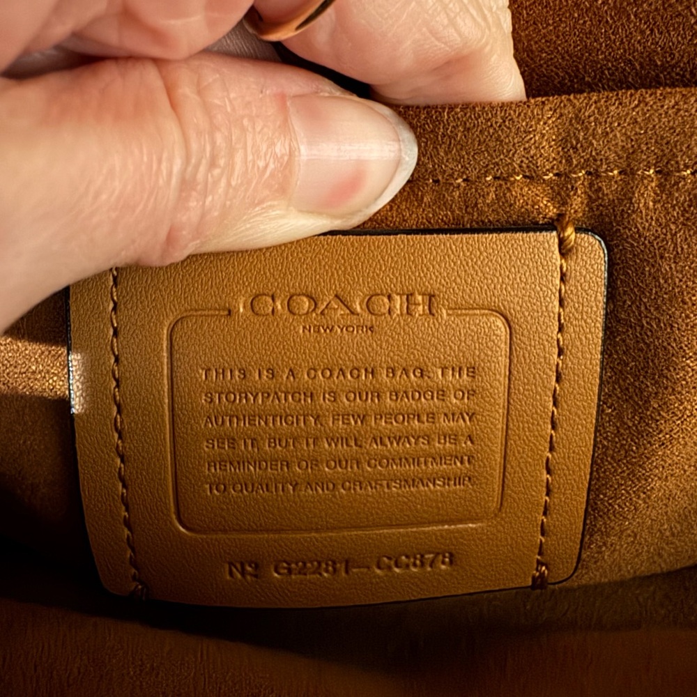 Coach Elodie - Black and Brown Pebble Leather Crossbody Bag - Picture 9 of 15